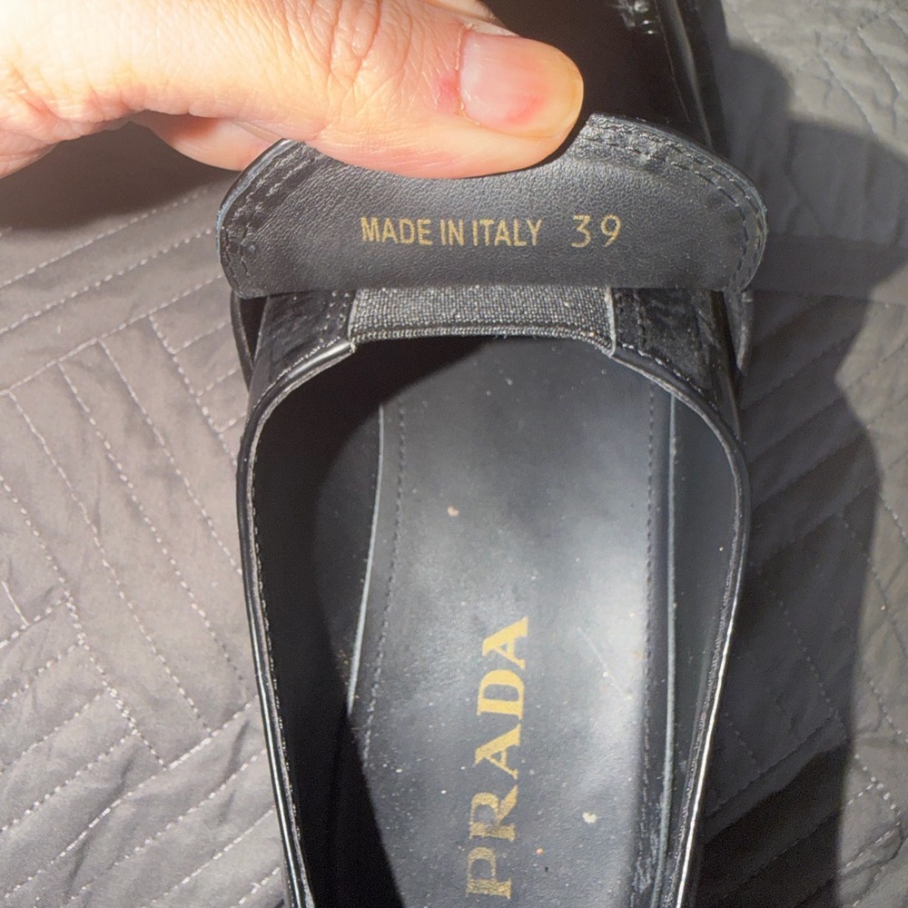 Prada unisex Black chocolate brushed Loafers - Picture 5 of 7